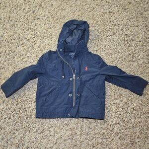 Polo Ralph Lauren Navy Hooded Windbreaker Size Toddler 2T